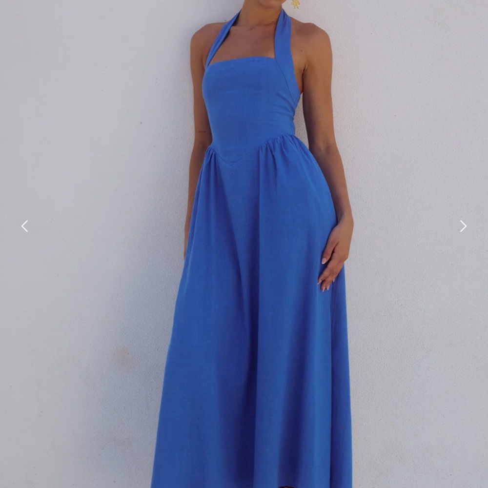 LOCKLEA MIDI DRESS - CORNFLOWER Runaway the Label